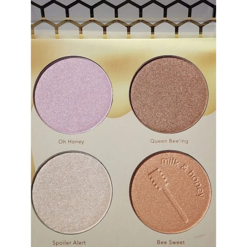 Beauty Bakerie Milk & Honey Highlighter Palette 4 Pressed Powder Pan Shades NIB